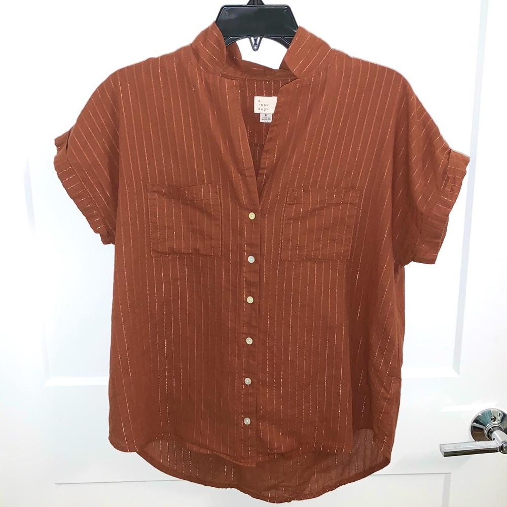 A new day blouse - Orange Blouse